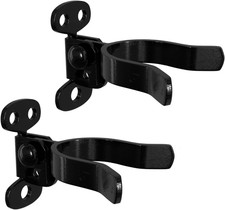 VIVIDA 1-5/8" Black Wall Mount Latch, Chain Link Flat Back Gate Latch for 1-5/8"