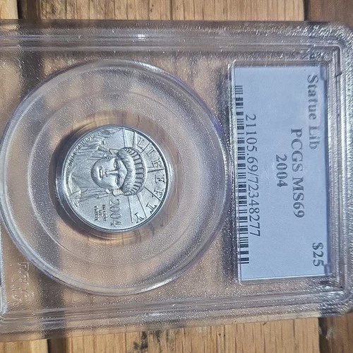 Photo of a 2004 American Platinum Eagle from an eBay listing that sold on Apr 17, 2026