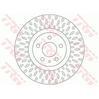 Bremsscheibe TRW DF6522 FüR Fiat Vorderachse