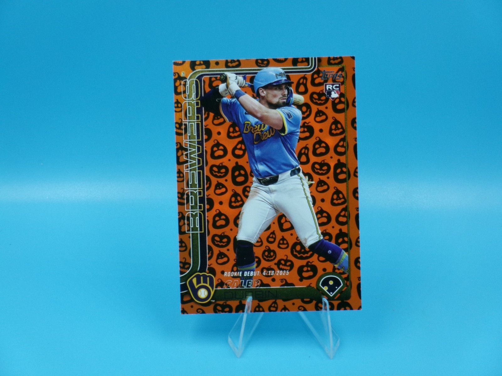 2025 Topps Update Holiday Jack O Lantern Pumpkins #US170 Caleb Durbin RC