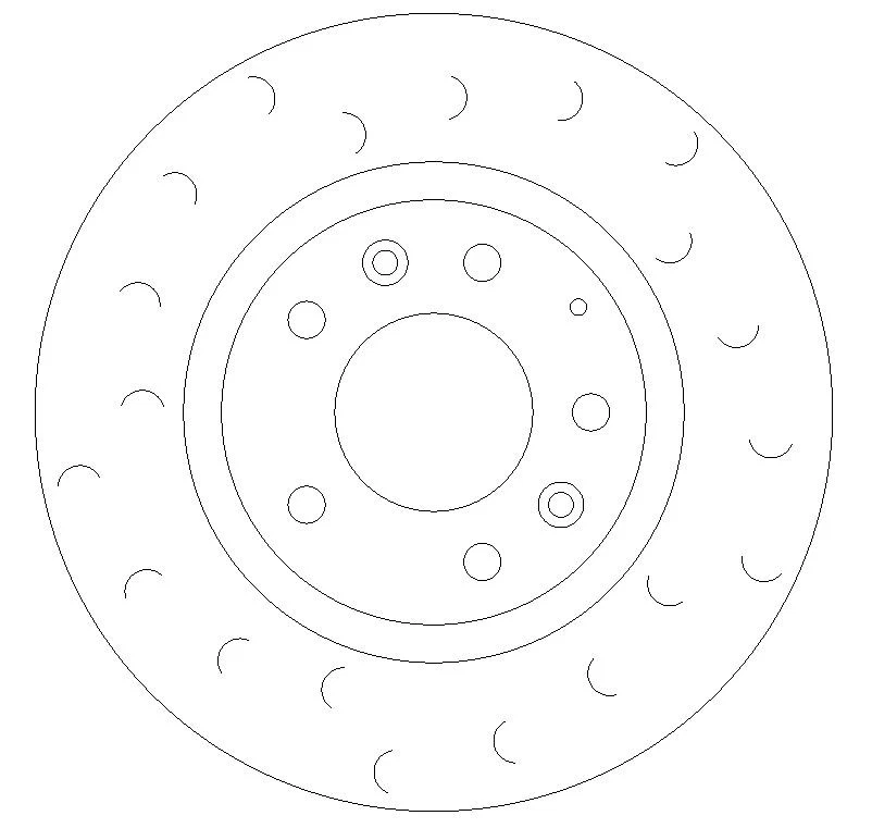 MX5 MK3 Front Brake Discs C Hook Slotted - Image 2 of 4