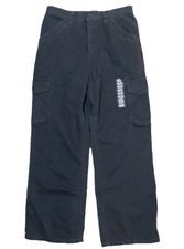 NWT Size 14 Tommy Hilfiger Pants Navy Blue Cargo Pockets Wide Leg