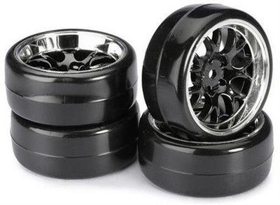 Absima / Team C Räderset Drift LP '' Wabe / Profil B'' schwarz/chrom 1:10 (4 St.)