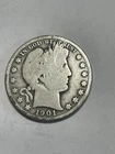 1901 S Barber Silver Half Dollar Good