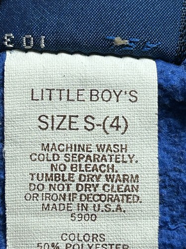 vintage nike Blue tag crewneck sweatshirt youth boys 4 small 90s USA made - Picture 6 of 9