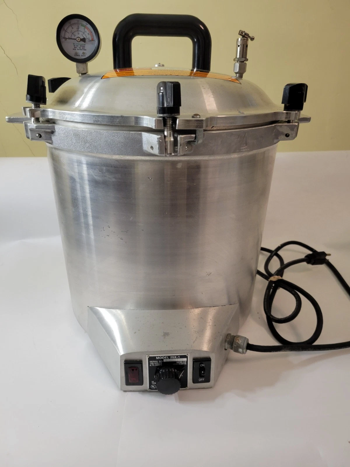 New ALL AMERICAN MODEL 25X-1 ELECTRIC STEAM STERILIZER 120V
