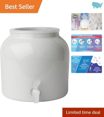 Elegant Porcelain Water Dispenser - 2.5 Gallon Classic White Hydration Solution