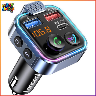 FM Transmitter Bluetooth 5.3 Drahtloser Radio Adapter Typ-C PD 30W QC3.0