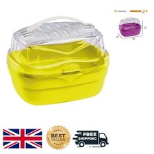 Grüner Kunststoff Reisekäfig für Hamster - Aladino, 20x16x13,5cm, ideal für Ausflüge