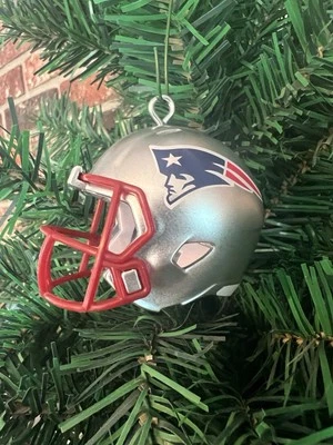 RIDDEL New England Patriots NFL Helmet Christmas Ornament! Purchase supports education!