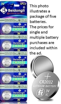 CR2032    LOW AS 36¢ ea 3v lithium Battery Free ship, return coin button