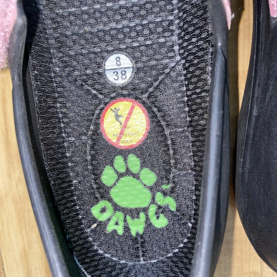 Zapatos Mary Jane Dawgs para mujer profesionales informales punta redonda negros/rosa talla 8/38 antideslizantes Foto 2 de 4