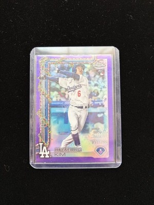 2025 Topps Holiday - Chrome Hyeseong Kim #HC174 Purple Refractor 091/299 (RC)