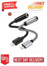 2Pack IPhone Headphone Adapter, Apple MFi Certified Lightning To 3.5mm Audio 8