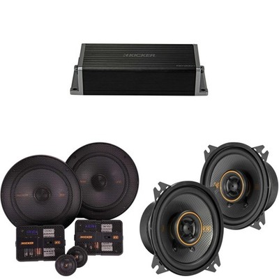 Kicker 47KEY2004 4-Channel DSP Smart Amp w/ 51KSS 6.5'' & 4'' Audio Upgrade Bundle