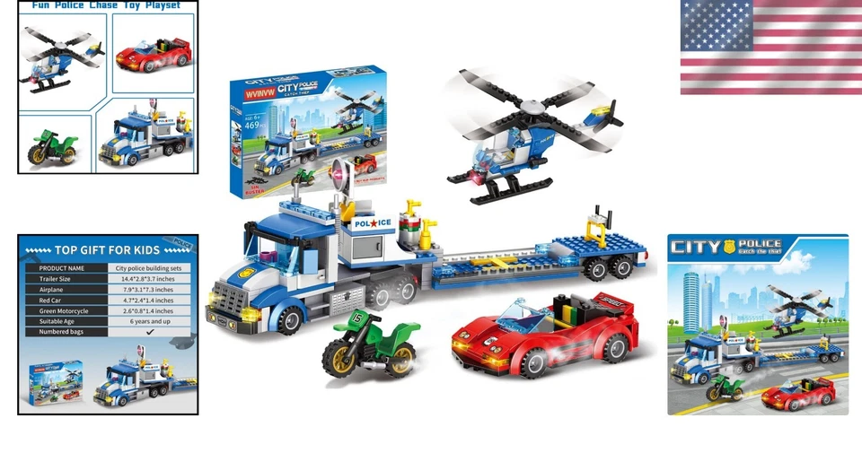 City Police Chase строительный набор - 509 предметов для захватывающих ролевых игр приключений - Изображение 2 из 4