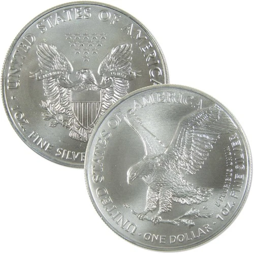 2021 American Silver Eagle 2 Coin Set Uncirculated Bullion Collectible