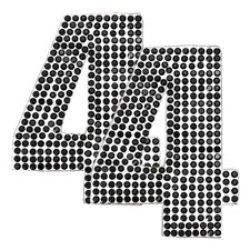 2 Piece Numbers Rhinestone Embroidery Stickers, Black Application 4
