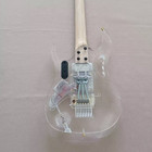 Acrylic Electric Guitar Crystal Transparent Guitar Rosewood Fretboard Blue Light — photo 4