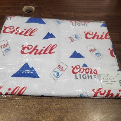 NEW 30'' x 60'' Coors Light Lake Chill Beach Towell, Pool, Beer Advertising