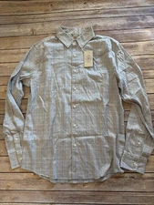Faherty Mens The Movement Shirt GPP Grey port Blue Plaid M NWT $158 MWS2323