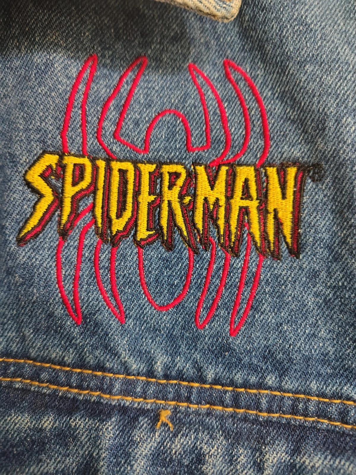 Y2K Spiderman Denim Jacket Vintage 2002 Size XL Marvel Comics - product detail image 14