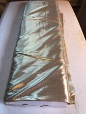 Gold Metallic Tissue Lame Fabric 44  Width, 2 pieces totaling 22 1/2 yards