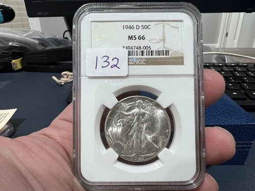 1946-D 50c Walking Liberty Half Dollar NGC MS 66 (ACJ)