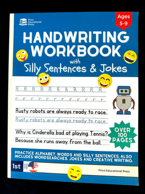 Handwriting Workbook with Silly Sentences & Jokes ages 5-9 beginning writing NEW