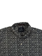 Scotch And Soda Men’s Black Love Heart Pattern Long Sleeve Shirt -Size Large