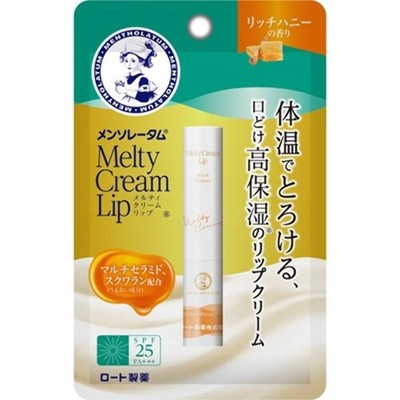 ROHTO Mentholatum Melty Cream Lip Balm Rich Honey SPF25 PA+++ Moisturizing