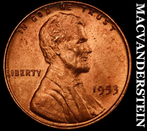1953 Lincoln Wheat Cent- Choice Gem Brilliant Uncirculated No Reverse #J4041