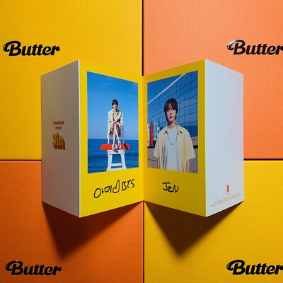 💜[US] BTS BUTTER Photo card PC Cream Peach Message Weverse