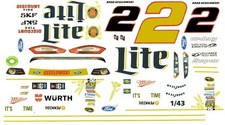 2 BRAD KESELOWSKI Chase Paint Scheme 2014 Ford 1/43rd Scale Slot Car Decals