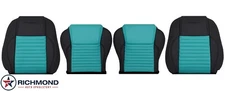 02-05 Thunderbird -Driver & Passenger Complete Leather Seat Covers Black & Blue
