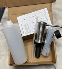 Sink Soap Dispenser Pump Brushed Nickel Built in Kitchen Counter Dispenser NEW