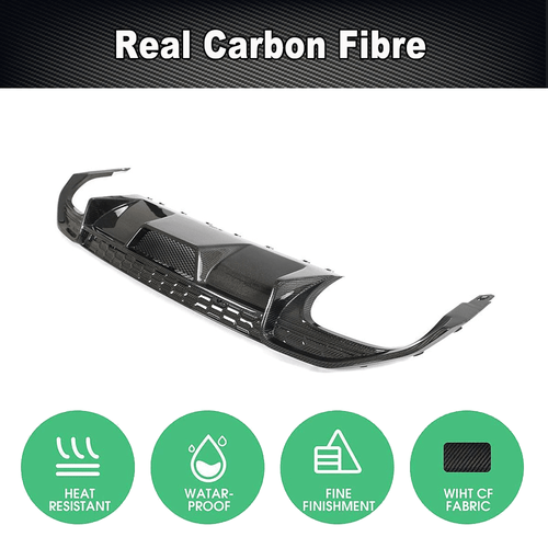 For Audi S3 8Y Sedan 2021-23 Real Carbon Fiber Rear Bumper Diffuser Lip Spoiler - Picture 6 of 12