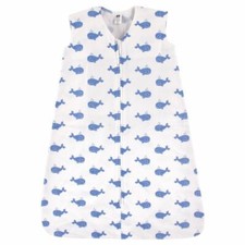 Hudson Baby Safe Sleep Wearable Jersey Sleeping Bag/Blanket, Whales