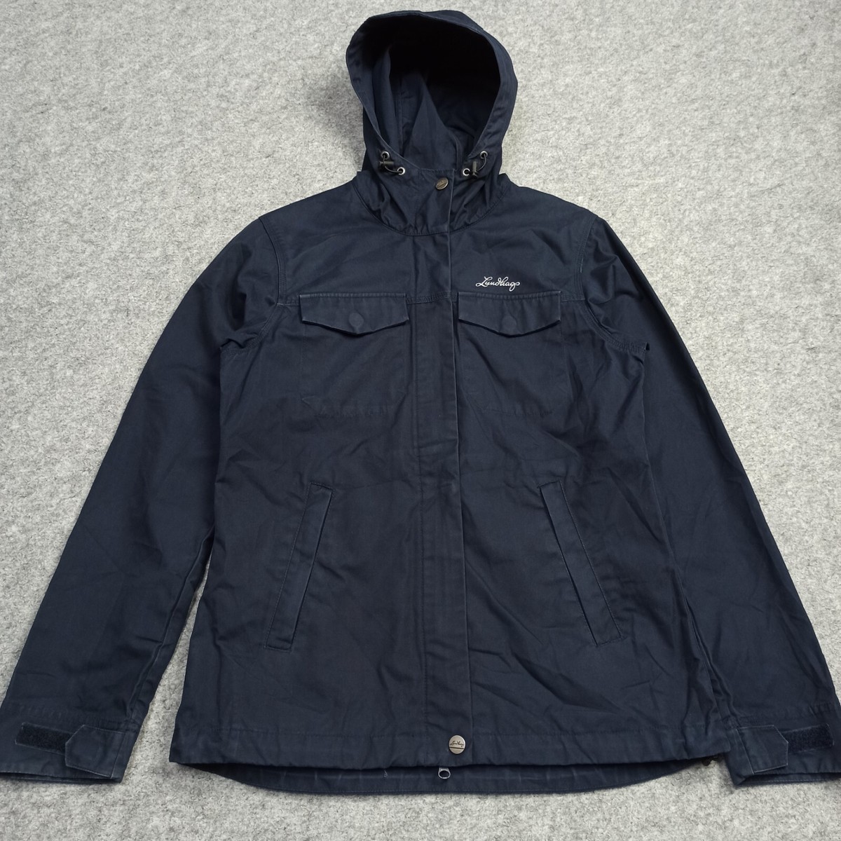 Lundhags Womens Jacket Size M Navy Blue Lomma Trekking Hiking - Main Image