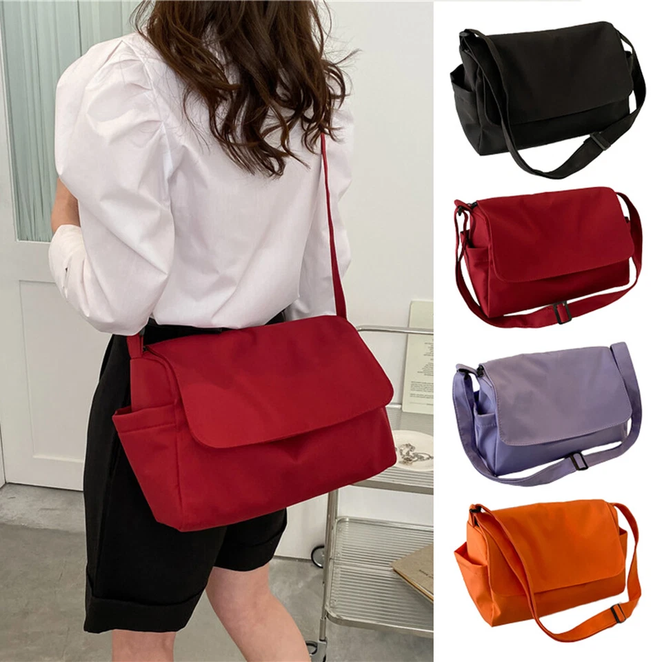 UK Women Men Messenger Bag Oxford Cross Body Shoulder Bag Utility Travel Work - Image 2 of 4