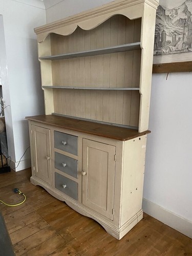 Pinewood dresser with open top shelving (Farmhouse Style) - Picture 2 of 6