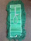 New Industrial Cotton Dry Dust Mop Head - 5" x 18" Single Snap Green