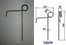 Saatstriegelzinken, Striegelzinken vorne für Amazone