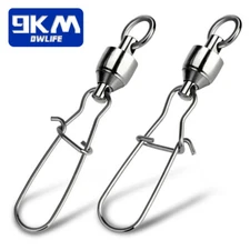 Stainless Steel Ball Bearing Swivels With CRANE DUO LOCK SNAP Trolling Fishing