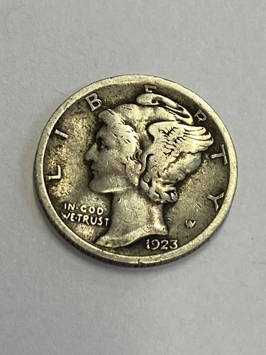 1923-P Mercury Dime 10c VF Very Fine 90% Silver