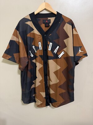 Nike Air Jordan Essentials Baseball Jersey Black Brown FB7338