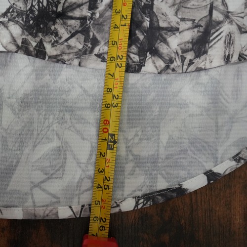 H&M Shirt Women's Size 8 Hi-Low with Back Zipper Floral Striped Pattern - Picture 7 of 7