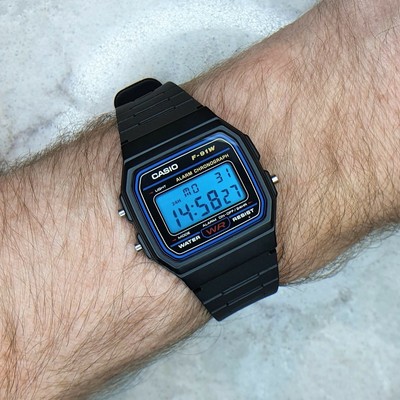 casio f91w blue