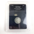 1916 Barber Silver Dime Very Good Actual Coin Authenticated 10C