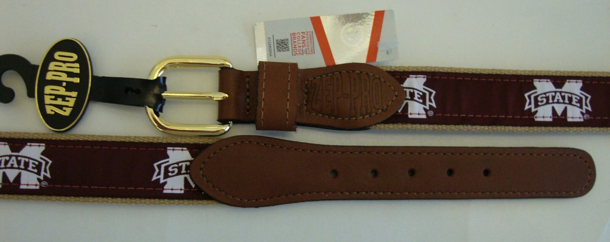 ZEP PRO Mississippi State Bulldogs Canvas Woven Belt 38 40 42 44
